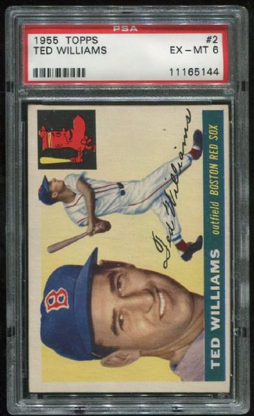 1955 Topps #2 Ted Williams PSA 6