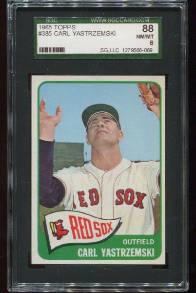 1965 Topps #385 Carl Yastrzemski SGC 88