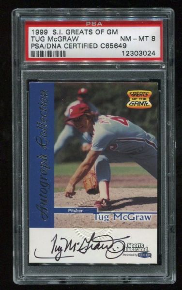 1999 S.I. Greats Of The Game Tug McGraw PSA/DNA 8