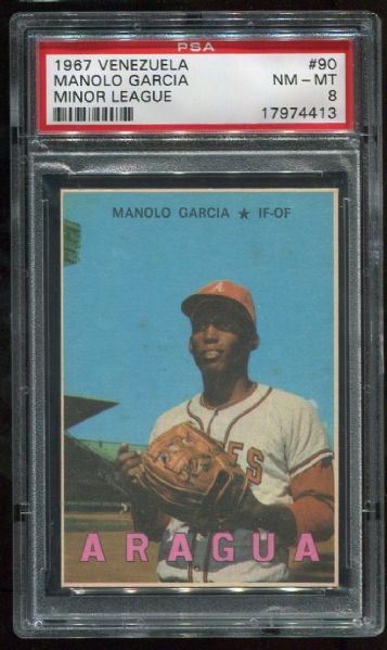 1967 Venezuela #90 Manolo Garcia Minor League PSA 8