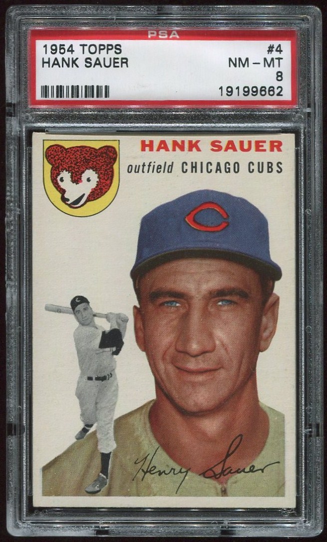 Lot Detail 1954 Topps 4 Hank Sauer PSA 8