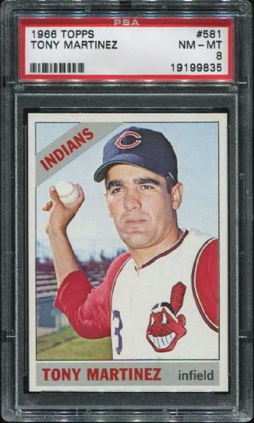 1966 Topps #581 Tony Martinez PSA 8