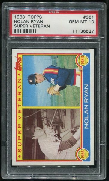 1983 Topps #361 Nolan Ryan Super Veteran PSA 10