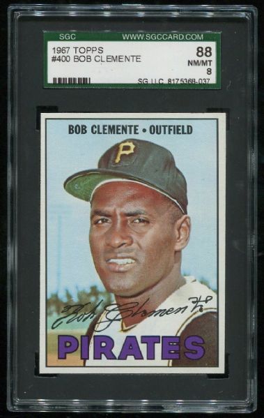 1967 Topps #400 Roberto Clemente SGC 88