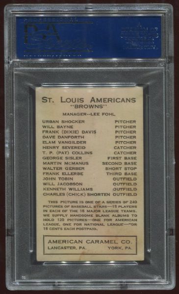 1922 E120 American Caramel John Tobin PSA 5