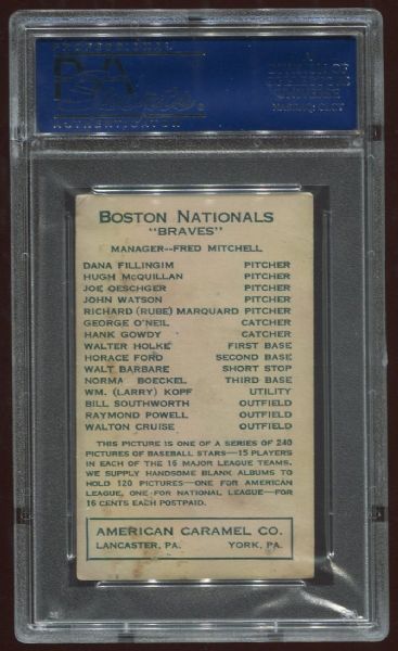 1922 E120 American Caramel Bill Southworth PSA 2