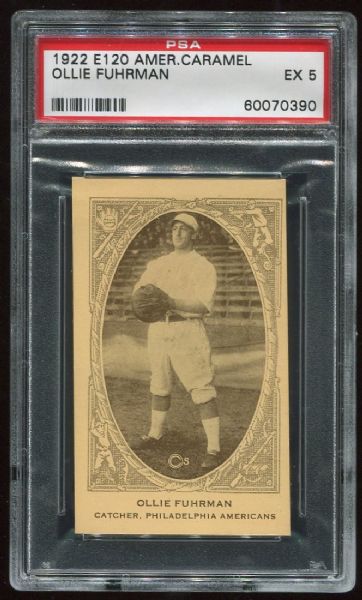 1922 E120 American Caramel Ollie Fuhrman PSA 5