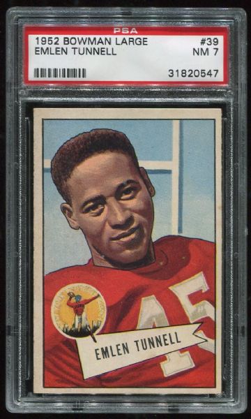 1952 Bowman Large #39 Emlen Tunnell PSA 7