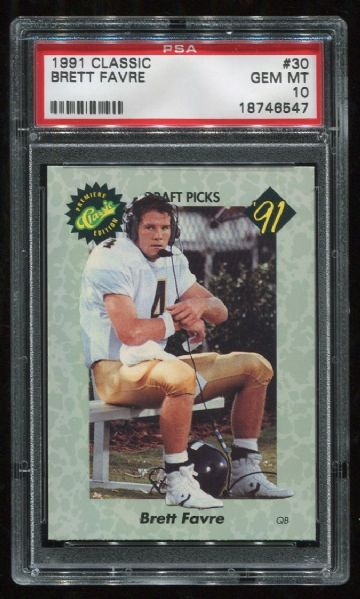 1991 Classic #30 Brett Favre PSA 10