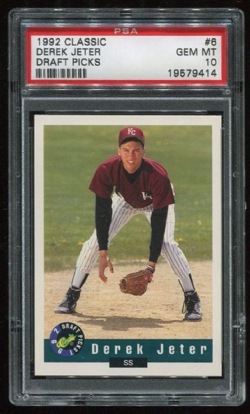 1992 Classic #6 Derek Jeter PSA 10