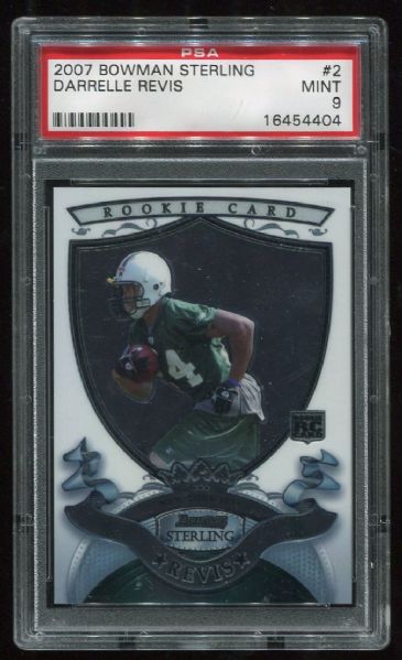 2007 Bowman Sterling #2 Darrelle Revis PSA 9