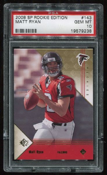 2008 SP Rookie Edition #143 Matt Ryan PSA 10