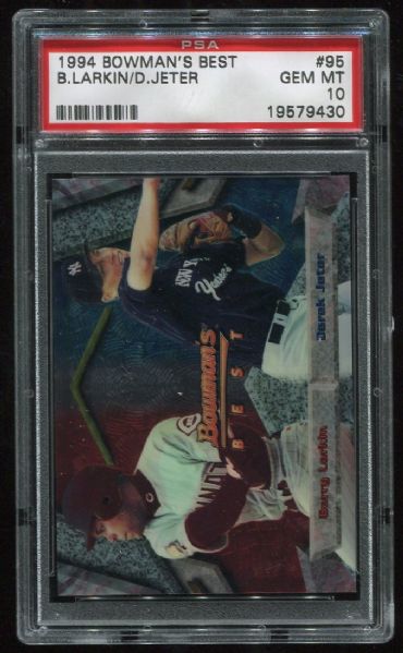 1994 Bowman's Best #95 Barry Larkin & Derek Jeter PSA 10