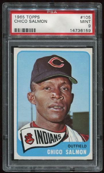 1965 Topps #105 Chico Salmon PSA 9