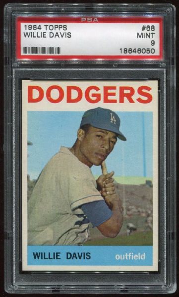 1964 Topps #68 Willie Davis PSA 9