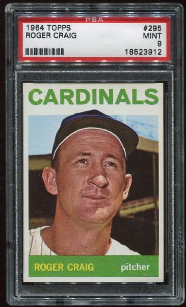 1964 Topps #295 Roger Craig PSA 9