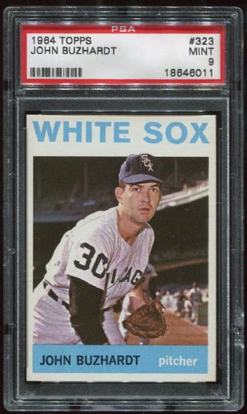 1964 Topps #323 John Buzzhardt PSA 9