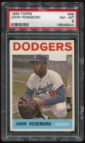 1964 Topps #88 John Roseboro PSA 8