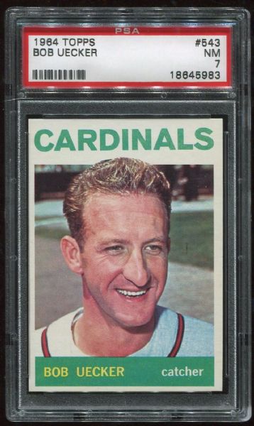 1964 Topps #543 Bob Uecker PSA 7