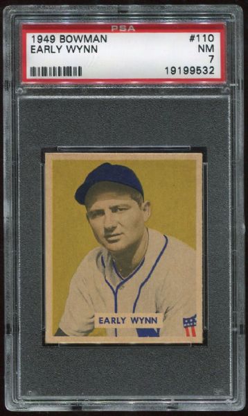 1949 Bowman #110 Early Wynn Rookie PSA 7