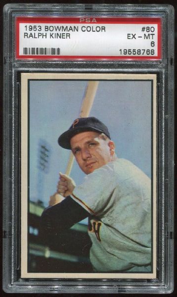 1953 Bowman Color #80 Ralph Kiner PSA 6