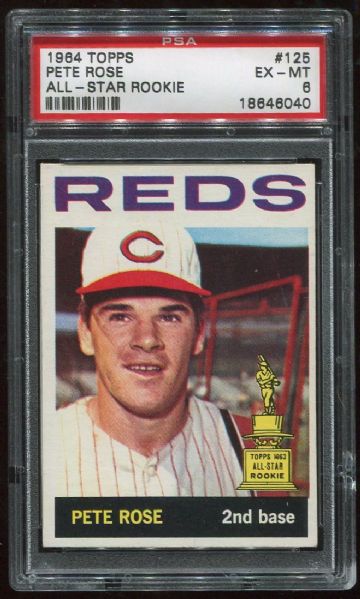 1964 Topps #125 Pete Rose All Star PSA 6