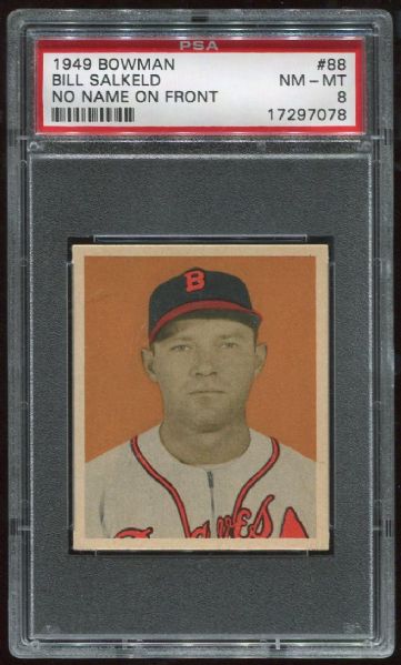 1949 Bowman #88 Bill Sakeld PSA 8