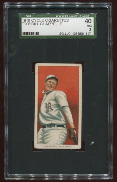 1909-11 T206 Cycle Bill Chappelle SGC 40