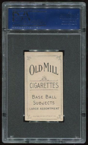 1909-11 T206 Old Mill Chief Bender Pitching No Trees PSA 2