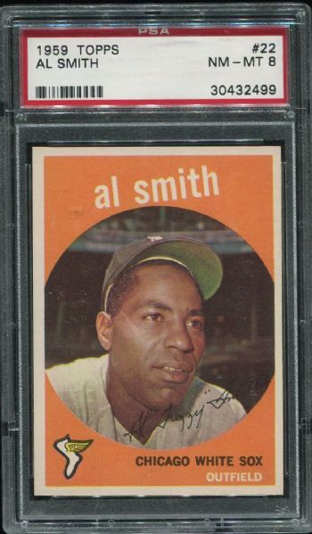 1959 Topps #22 Al Smith PSA 8