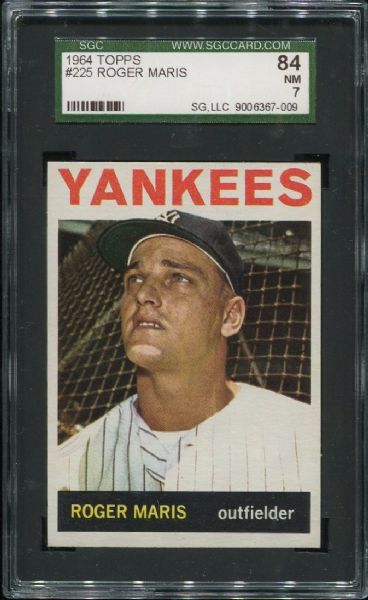 1964 Topps #225 Roger Maris SGC 84