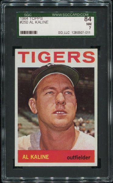 1964 Topps #250 Al Kaline SGC 84