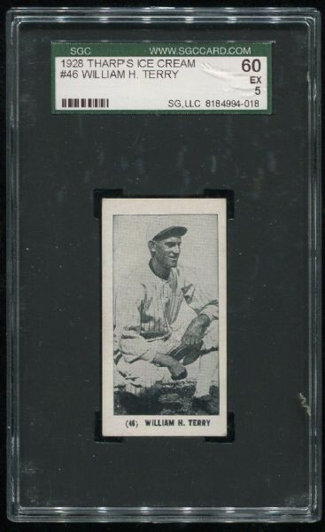 1928 Tharps Ice Cream #46 Bill Terry SGC 60