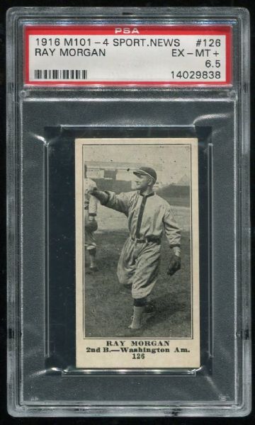 1916 M101-4 Sporting News #126 Ray Morgan PSA 6.5