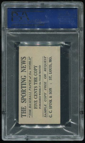 1916 M101-4 Sporting News #126 Ray Morgan PSA 6.5