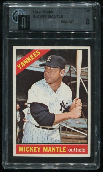 1966 Topps #50 Mickey Mantle GAI 8