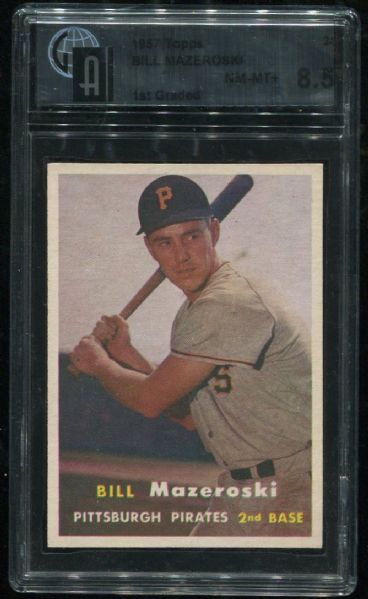 1957 Topps #24 Bill Mazeroski Rookie GAI 8.5