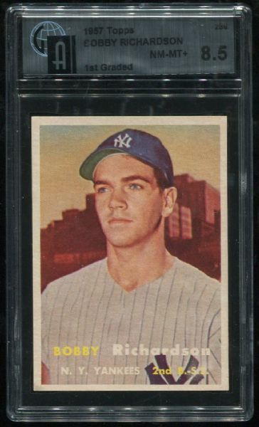 1957 Topps #286 Bobby Richardson GAI 8.5