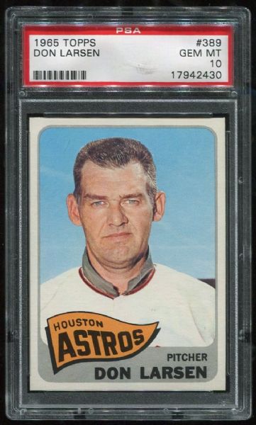 1965 Topps #389 Don Larsen PSA 10