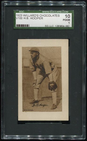 1923 V100 Willard's Chocolates Harry Hooper SGC 10