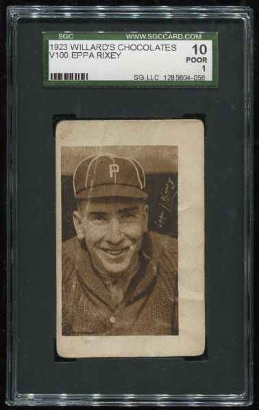 1923 V100 Willard's Chocolates Eppa Rixey SGC 10