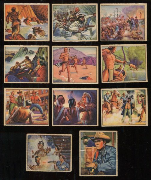 1949 Bowman Wild West Lot of 11 Assorted