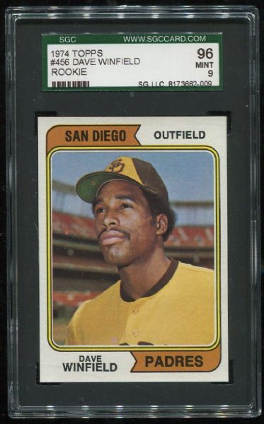 1974 Topps #456 Dave Winfield SGC 96