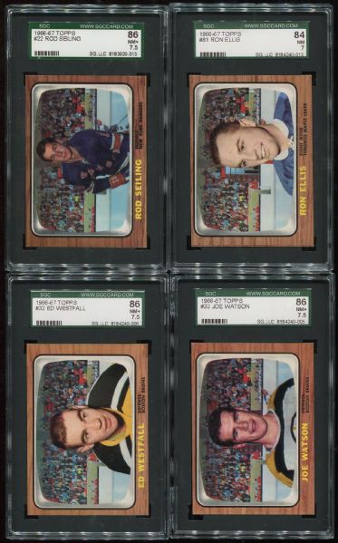 1966-67 Topps Lot of 4 SGC 84 & 86