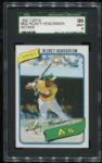 1980 Topps #482 Rickey Henderson Rookie SGC 96