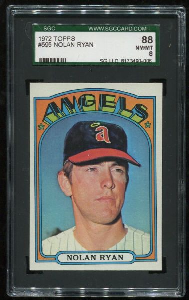 1972 Topps #595 Nolan Ryan SGC 88