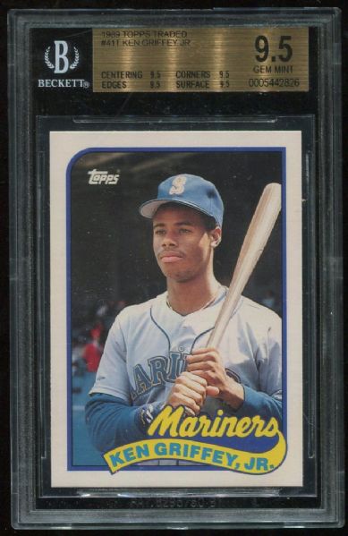 1989 Topps Traded #41T Ken Griffey Jr. Rookie BGS 9.5