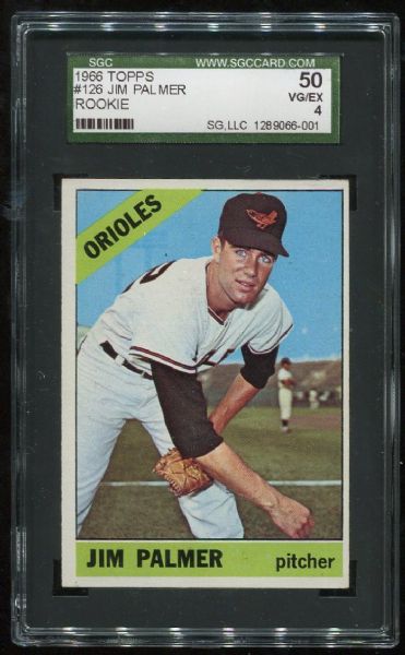 1966 Topps #126 Jim Palmer Rookie SGC 50