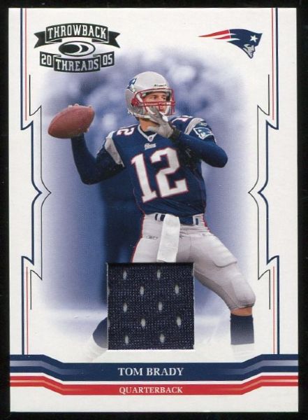 2005 Donruss Throwbacks #88 Tom Brady Game Used Jersey 