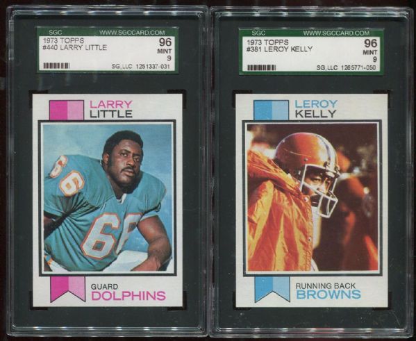 1973 Topps Larry Little & Leroy Kelly SGC 96